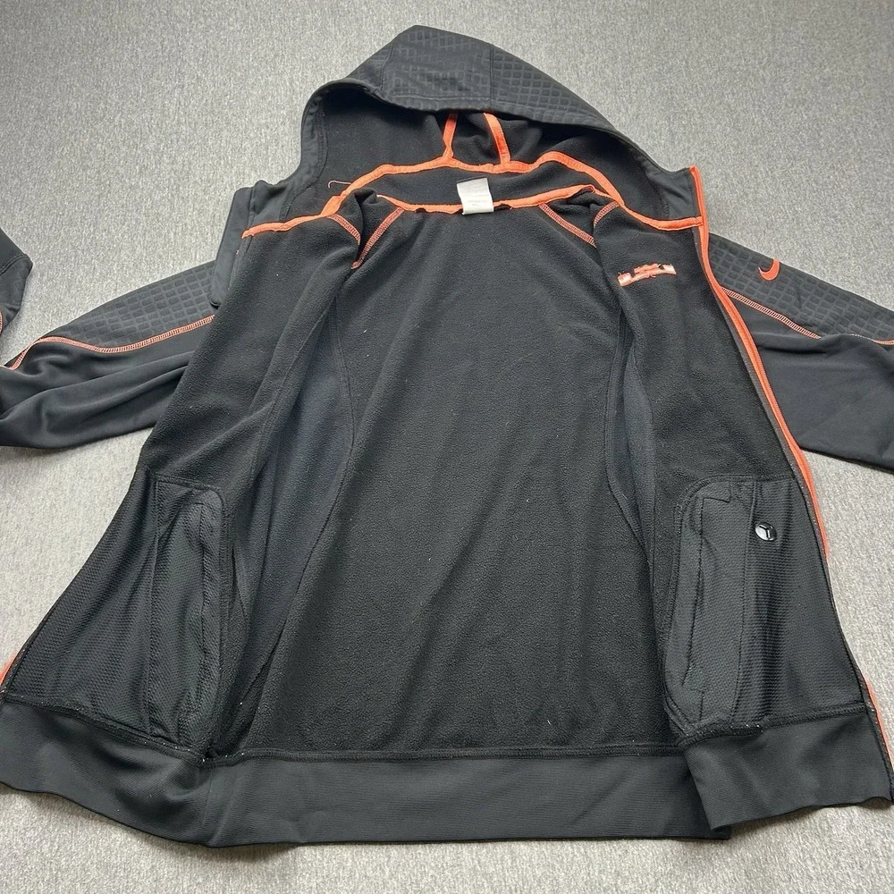 Nike LeBron Therma Fit Full Zip Sweatshirt Men's Small Fleece Lined Black Hoodie